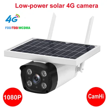 Solar 4G SIM-IP-Kamera, 1080P HD Udendørs Opladning af Batteriet Trådløs Sikkerhed Kamera PIR bevægelsessensor Bullet Overvågning CCTV