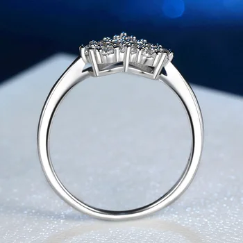 BIJOX HISTORIE trendy 925 sterling sølv ring med hjerte form zircon fine smykker ringe til kvinder-års jubilæum banket party gave