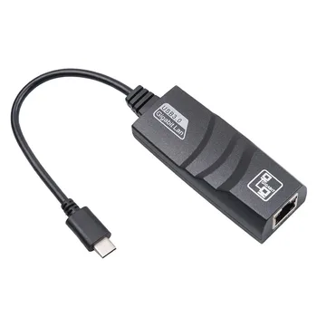 USB Type C til RJ45 LAN-netværkskort Reversible USB-3.1-Interface (USB-C) til RJ45-100/1000 mbps Ethernet LAN Netværkskort