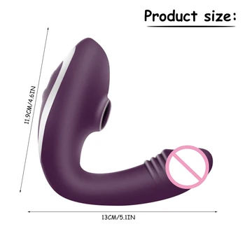 Klitoris Sugende G Spot Dildo Vibrator med 10 Kraftfulde Tilstande Clit Sucker Genopladeligt Klitoris Stimulator Sex Legetøj til Kvinder