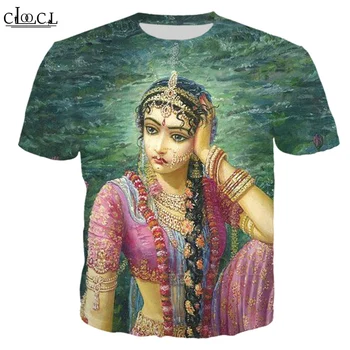 CLOOCL Indiske Gudinde T Shirts Mænd Tøj 3D-Print Tshirt Mænd Kvinder Casual Harajuku Hip Hop Streetwear Mode Pullovere
