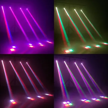Mini RGBW LED 10W LED Stråle moving head Light High Power 10Watt Quad Stroboscope LED en Stærk Stråle Lys Til Fest Diskotek DJ Lys