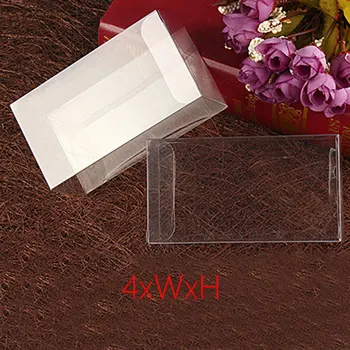 50stk 4xWxH Plastik Boks Opbevaring PVC Box Klare og Gennemsigtige Kasser For gaveæsker Bryllup/Værktøj/Mad/Smykker Emballage Vise DIY
