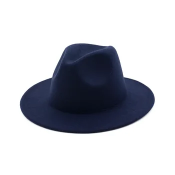 YOYOCORN Mode mænd fedoras kvinders mode jazz hat Fladskærms uldne top sommer forår sort uld blanding cap udendørs casual hat