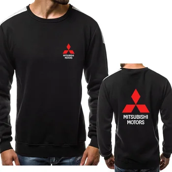 Pullover Mænds Mitsubishi Bil Logo Print Sweatshirt Foråret Efteråret Mænd med Lange Ærmer Mode Afslappet Splejse Crew neck Tops