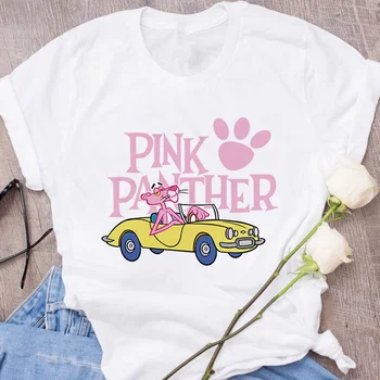 Sjove tegneserie Pink Panter t-shirt kvinder, 90'erne, 00'erne tumblr grafiske t-shirts harajuku sød sommer top efterår og vinter basic t-shirt tee