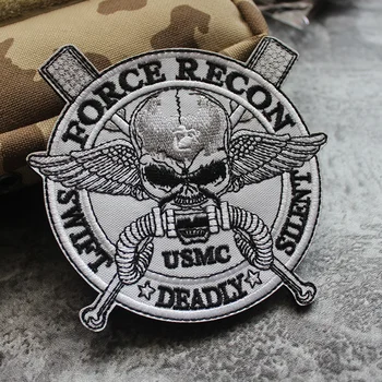 USMC Sæler Marines Korps Broderi Patch Velcro Militære Taktiske Armbind Applique Badge Til Tøj Med Krog Og Løkke