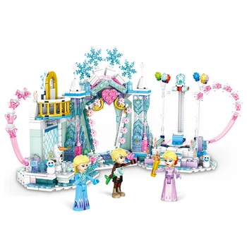 Byggesten Kompatibel lepining Venner & Disneye film Frozeninglys sy1457 Elsa Forlystelsespark Mursten børn, legetøj til børn
